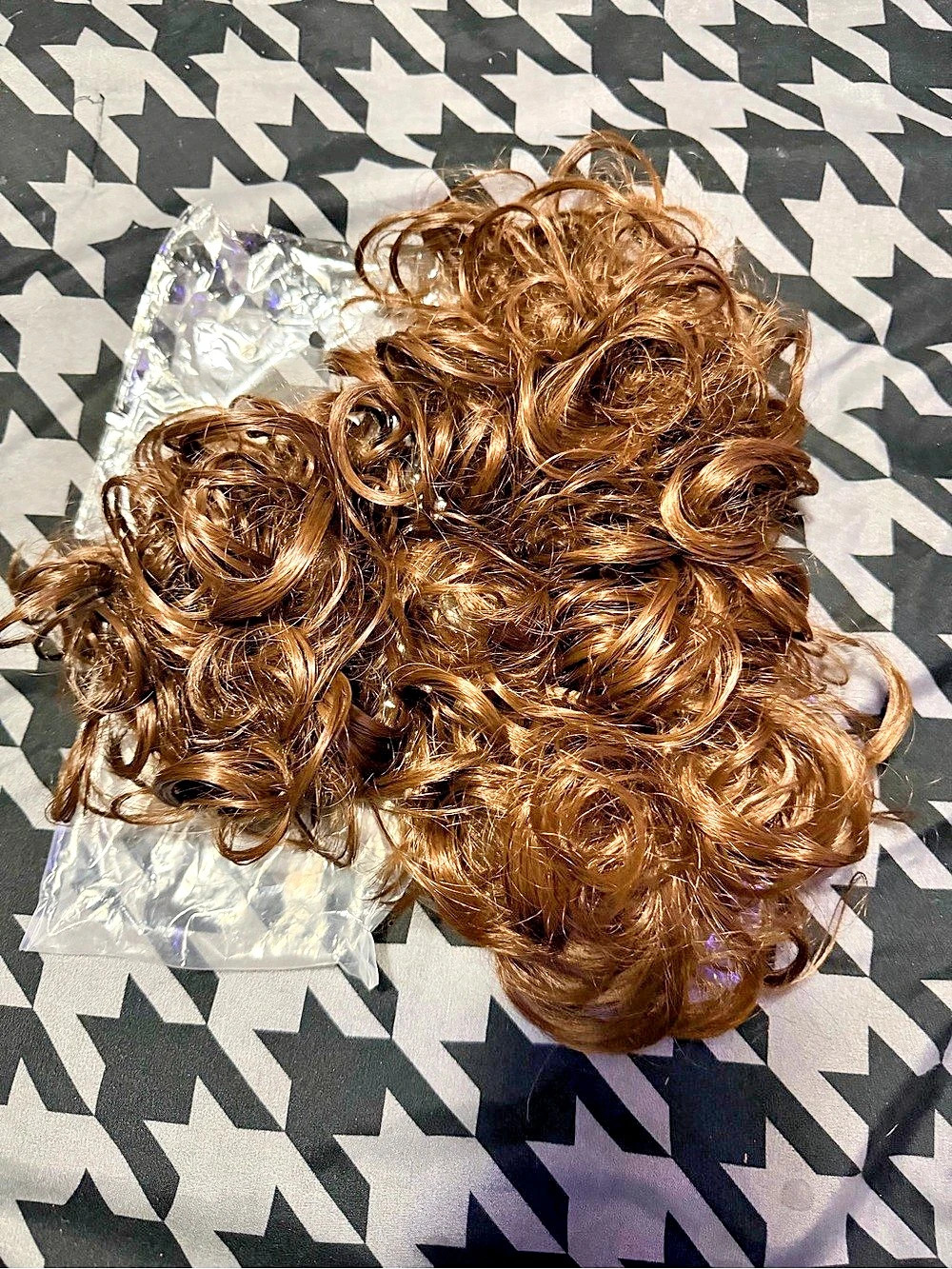 NEW Lighter Brown Curly Hair Extensions scrunchies for your hair LOT of 3!